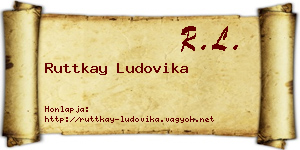 Ruttkay Ludovika névjegykártya